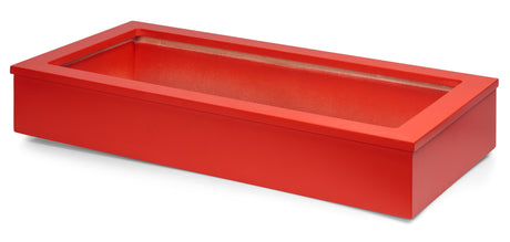RED WOODEN PLINTH