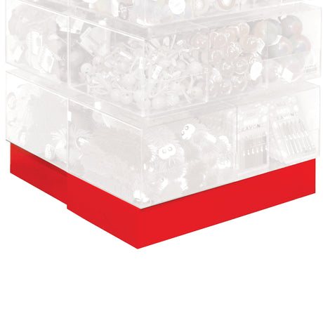 RED WOODEN PLINTH