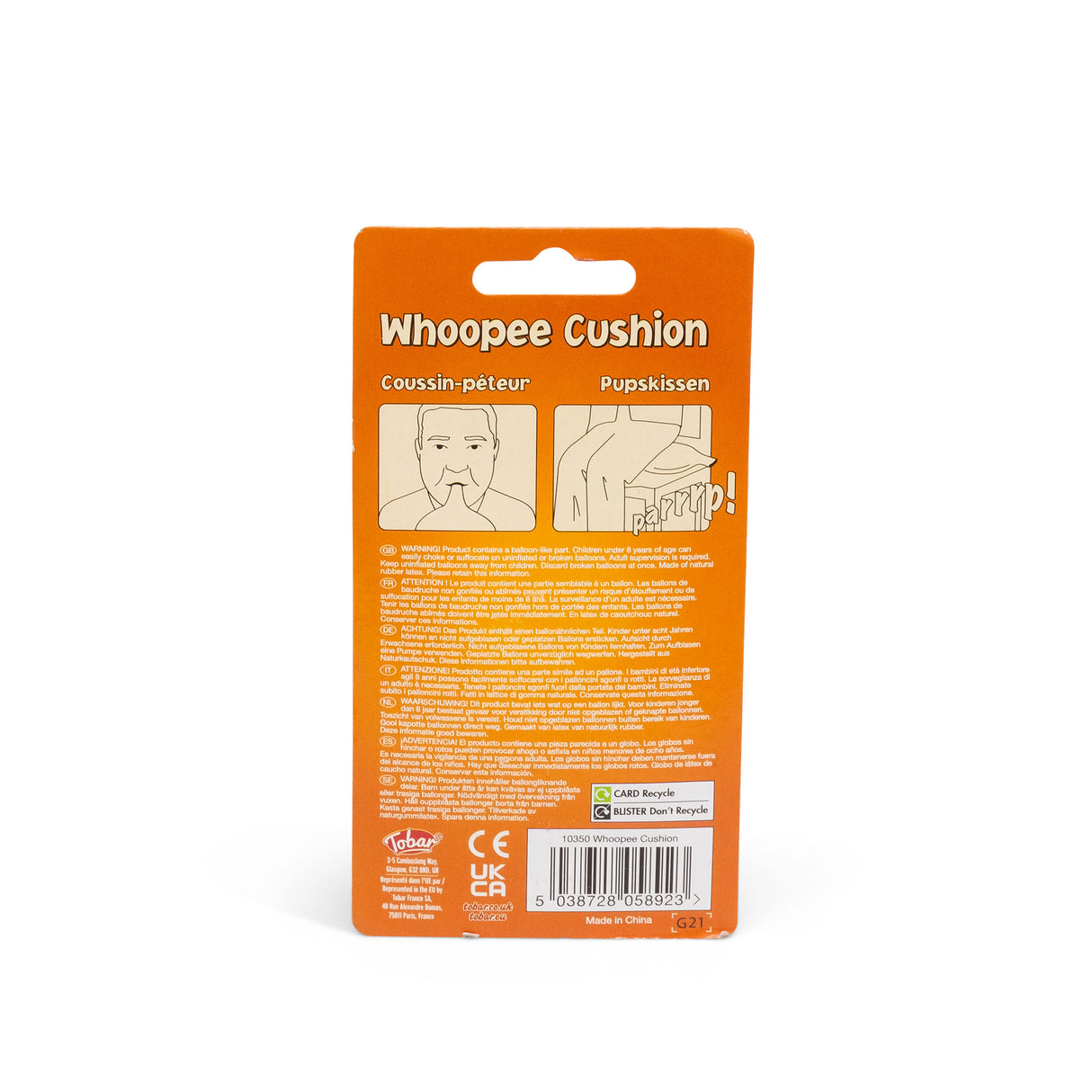 CLASSIC JOKES WHOOPEE CUSHION BLISTER PACK