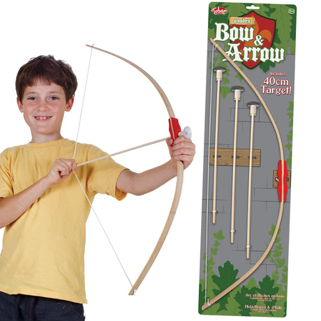 WOODEN BOW AND ARROWS