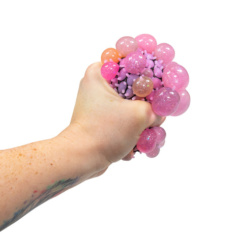 RAINBOW SQUISHY MESH BALL