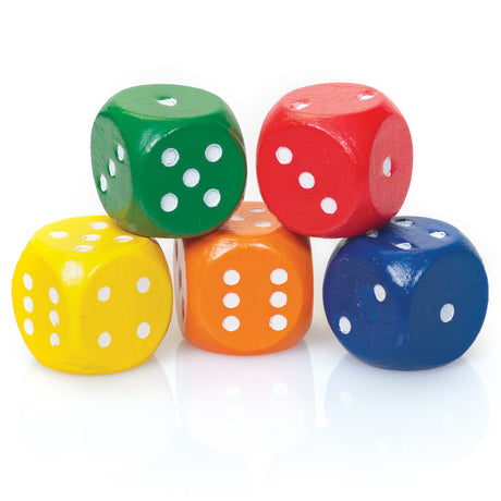 5 DICE WOODEN
