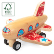 WOODEN PULL BACK AEROPLANES