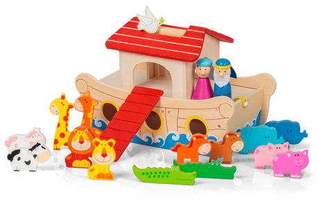 WOODEN NOAH'S ARK PLAYSET