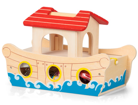 WOODEN NOAH'S ARK PLAYSET