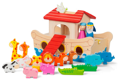 WOODEN NOAH'S ARK PLAYSET
