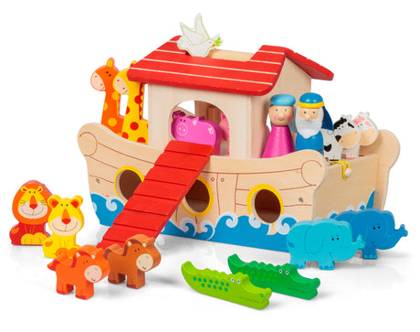 WOODEN NOAH'S ARK PLAYSET