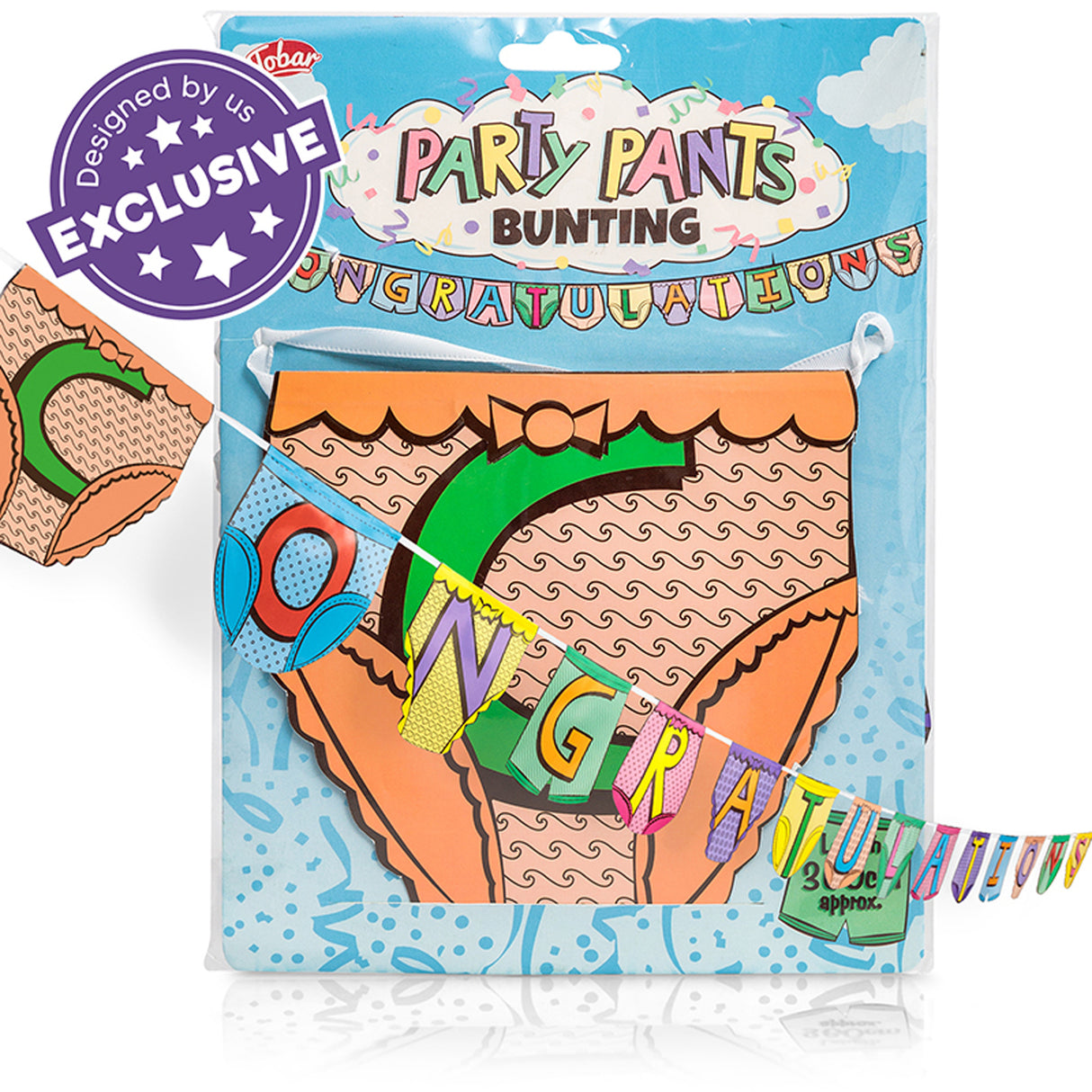 PARTY PANTS BUNTING CONGRATULATIONS
