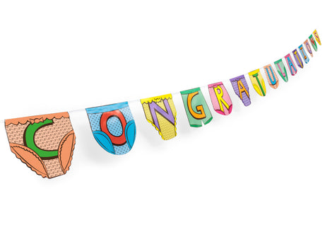 PARTY PANTS BUNTING CONGRATULATIONS