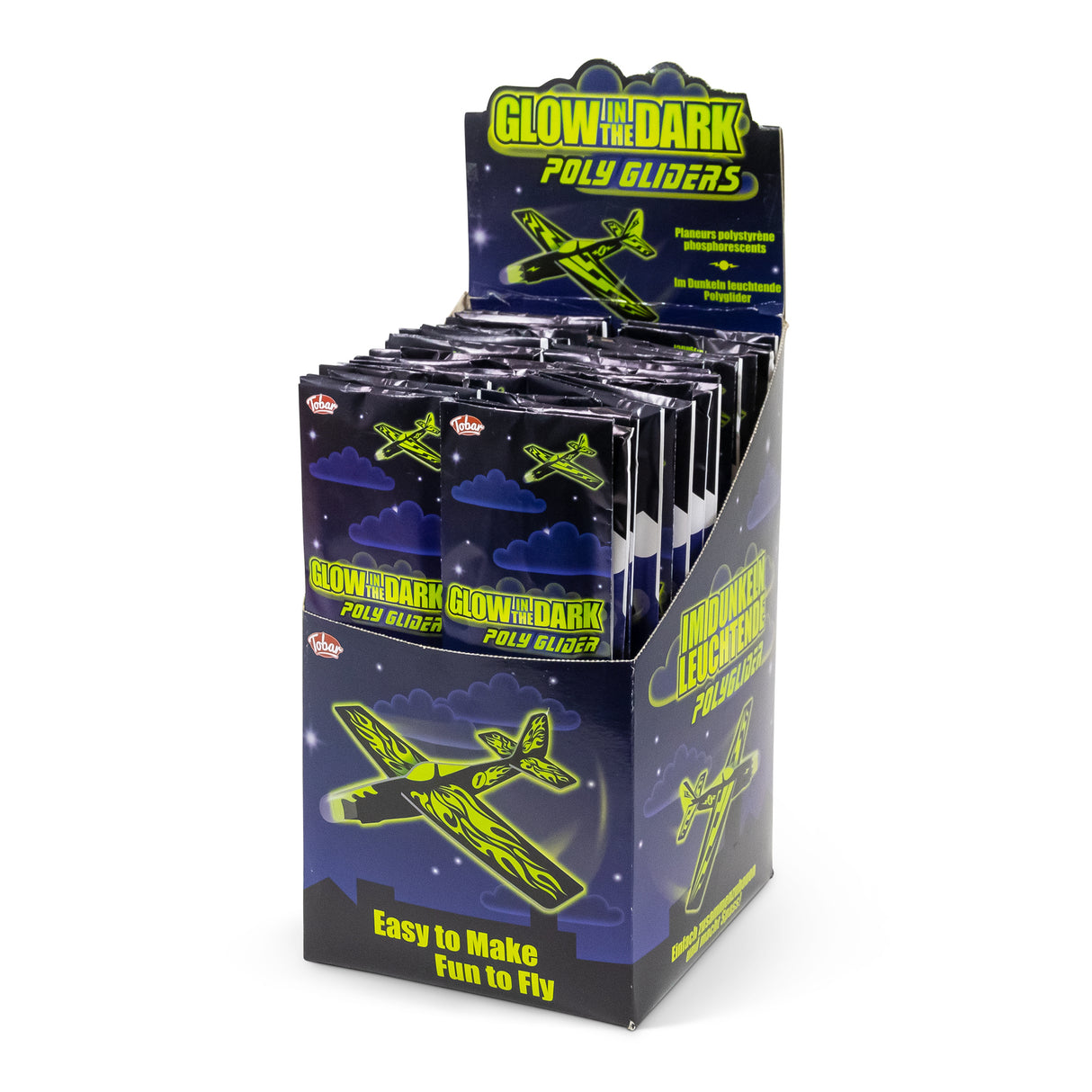 GLOW IN THE DARK AEROPLANE POLY GLIDER