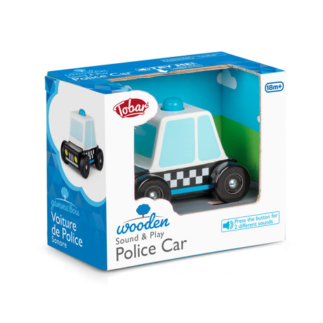WOODEN SOUND AND PLAY POLICE CAR