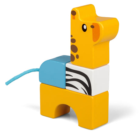 WOODEN STACK AND PLAY SAFARI ANIMALS