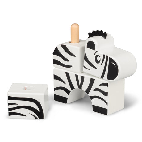 WOODEN STACK AND PLAY SAFARI ANIMALS
