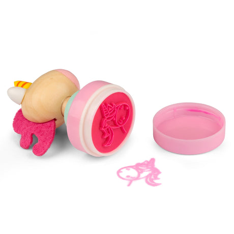 WOODEN UNICORN AND DRAGON INK STAMPERS