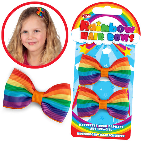 RAINBOW HAIR BOWS