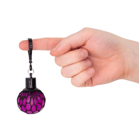 MESHBALL KEYCHAIN BLACK AND NEON