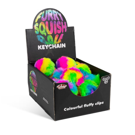 SCRUNCHEMS FURRY SQUISH BALL KEYCHAIN