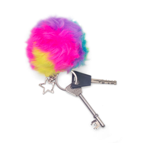 SCRUNCHEMS FURRY SQUISH BALL KEYCHAIN