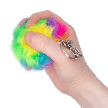 SCRUNCHEMS FURRY SQUISH BALL KEYCHAIN