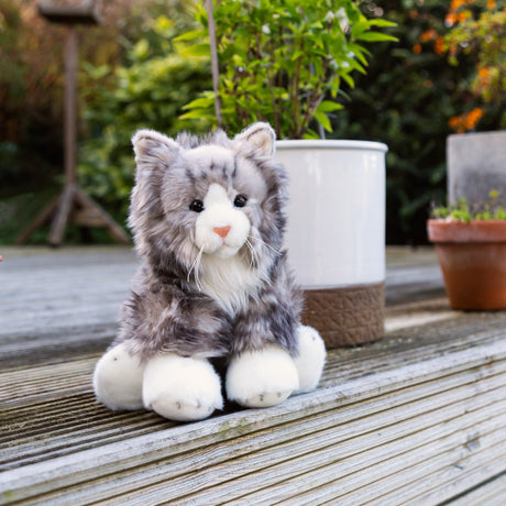 ANIMIGOS WORLD OF NATURE GREY FLUFFY CAT