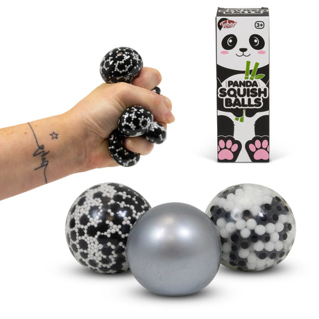 SCRUNCHEMS PANDA 3PK DIDDY SQUISH BALLS