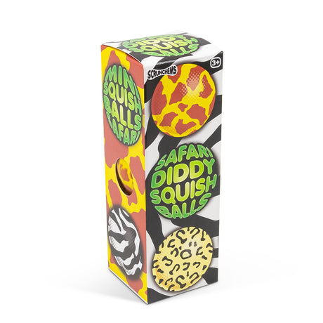SCRUNCHEMS SAFARI DIDDY SQUISH BALLS - 3PK