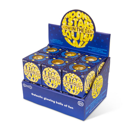 SCRUNCHEMS MOONS AND STARS GLOW IN THE DARK SQUISH BALL