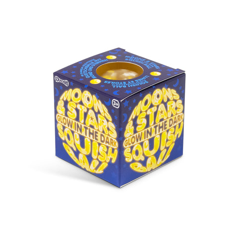 SCRUNCHEMS MOONS AND STARS GLOW IN THE DARK SQUISH BALL