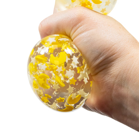SCRUNCHEMS MOONS AND STARS GLOW IN THE DARK SQUISH BALL