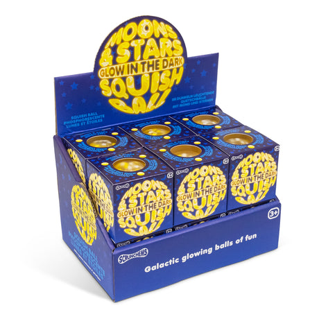 SCRUNCHEMS MOONS AND STARS GLOW IN THE DARK SQUISH BALL