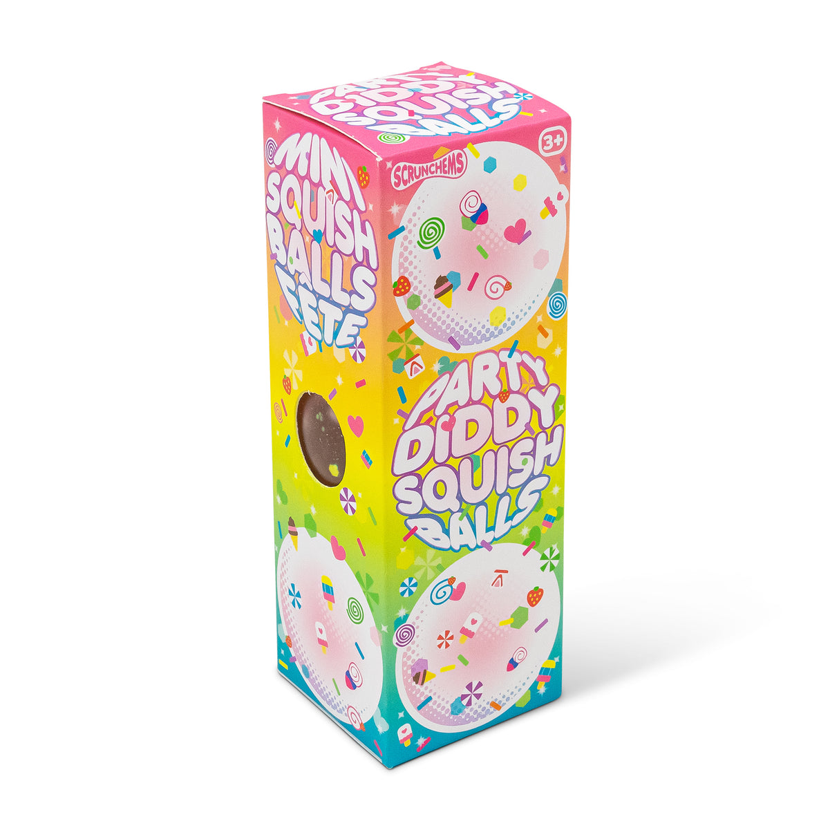 SCRUNCHEMS PARTY DIDDY SQUISH BALLS - 3PK