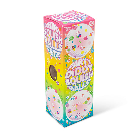 SCRUNCHEMS PARTY DIDDY SQUISH BALLS - 3PK