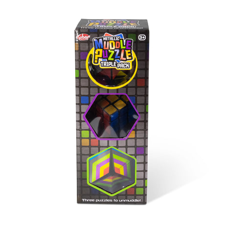 METALLIC MUDDLE PUZZLE TRIPLE PACK