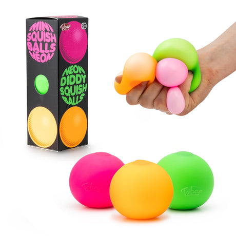 SCRUNCHEMS NEON DIDDY SQUISH BALLS - 3PK