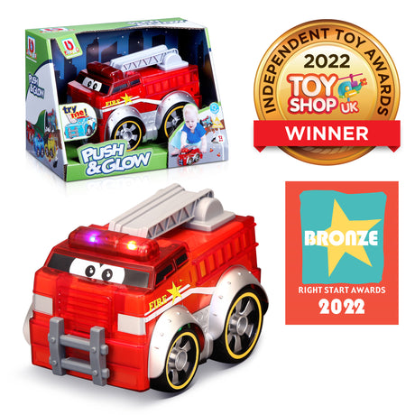 BB JUNIOR PUSH & GLOW FIRE TRUCK