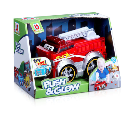 BB JUNIOR PUSH & GLOW FIRE TRUCK