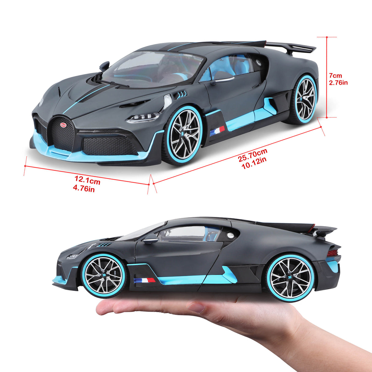 1:18 BUGATTI DIVO FLAT DARK GREY