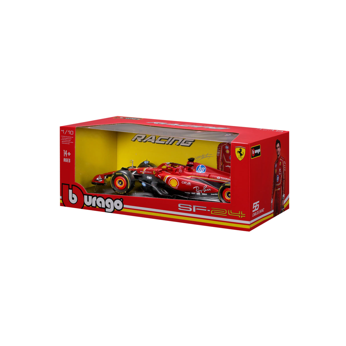 1:18 F1 2024 FERRARI SF-24 SAINZ WITH HELMET