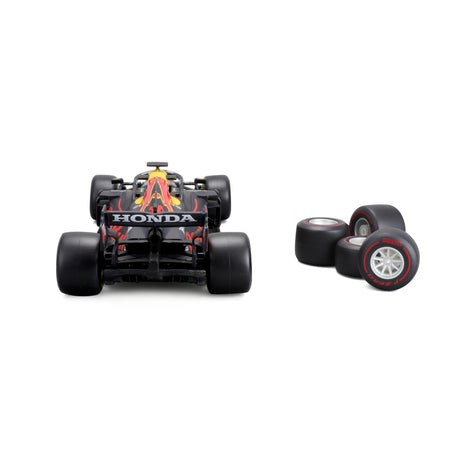 1:24 F1 RED BULL TOY TYRE CHANGING RACING CAR (2021) VERSTAPPEN PLAYSET
