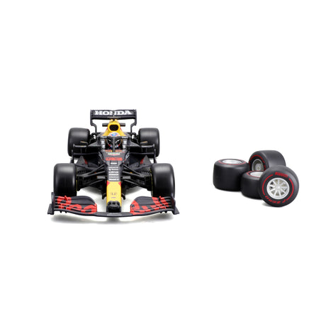 1:24 F1 RED BULL TOY TYRE CHANGING RACING CAR (2021) VERSTAPPEN PLAYSET