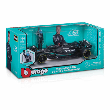 1:24 F1 MB W14 2023 WITH DRIVER FIGURE RUSSELL