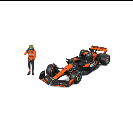 1:24 F1 MCLAREN MCL38 2024 WITH DRIVER FIGURE NORRIS