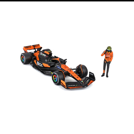 1:24 F1 MCLAREN MCL38 2024 WITH DRIVER FIGURE NORRIS