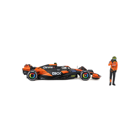 1:24 F1 MCLAREN MCL38 2024 WITH DRIVER FIGURE NORRIS