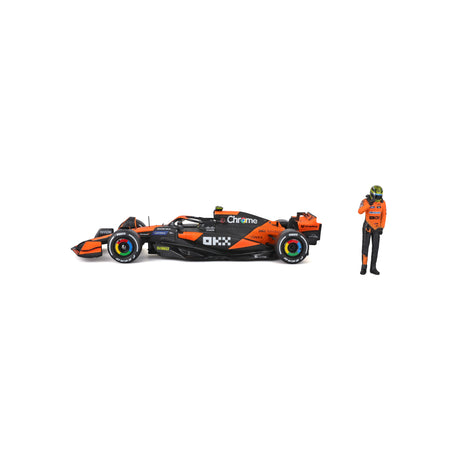 1:24 F1 MCLAREN MCL38 2024 WITH DRIVER FIGURE NORRIS