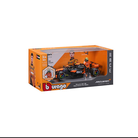1:24 F1 MCLAREN MCL38 2024 WITH DRIVER FIGURE NORRIS