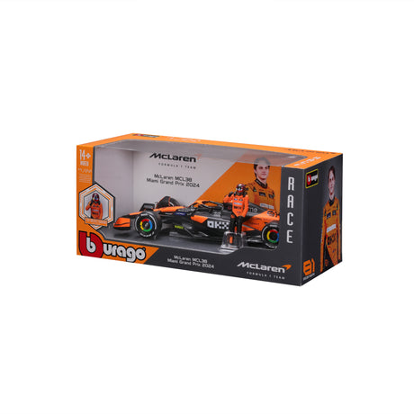 1:24 F1 MCLAREN MCL38 2024 WITH DRIVER FIGURE PIASTRI