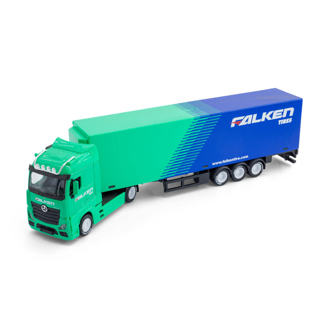 1:43 STREET FIRE HAULERS WITH TRAILER - M-B ACTROS GIGASPACE FALKEN