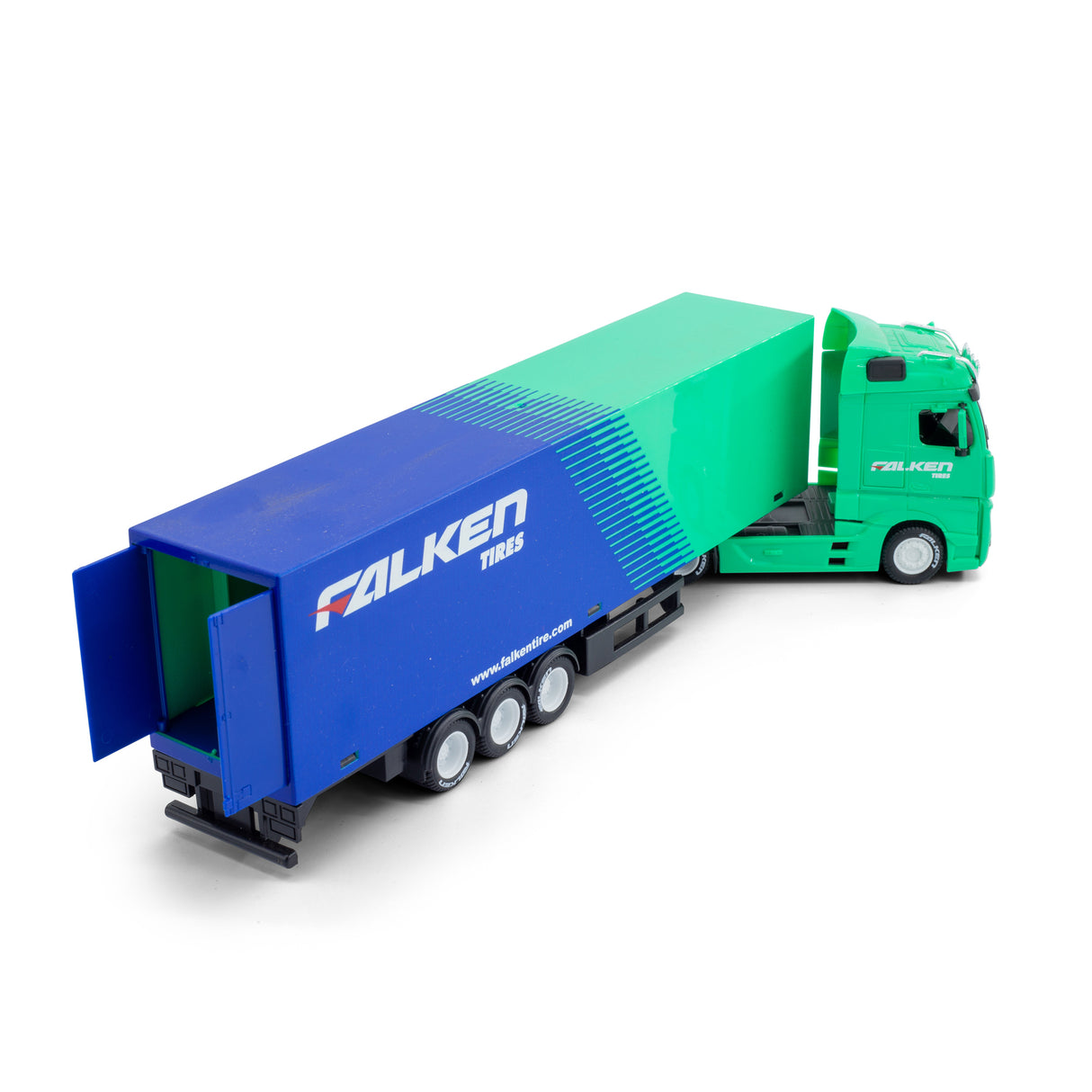 1:43 STREET FIRE HAULERS WITH TRAILER - M-B ACTROS GIGASPACE FALKEN