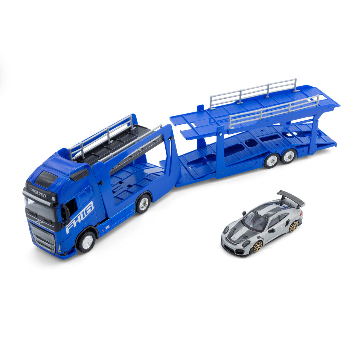 1:43 STREET FIRE MULTICAR CARRIER-VOLVO FH16 GLOBETROTTER 750 XXL (BLUE)